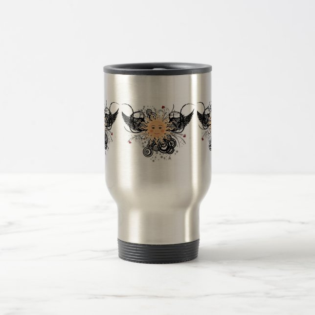 Distracted sun travel mug (Center)