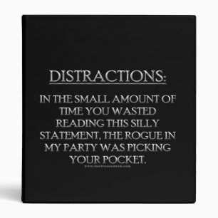 Distractions 3 Ring Binder