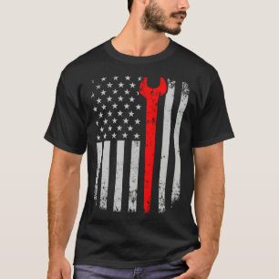 Distress American Flag Ironworker T-Shirt