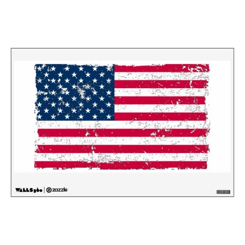 Distress American Flag Wall Decal