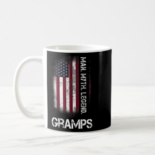 Distress Gramps Man Myth Legend Grandpa Vintage Fl Coffee Mug