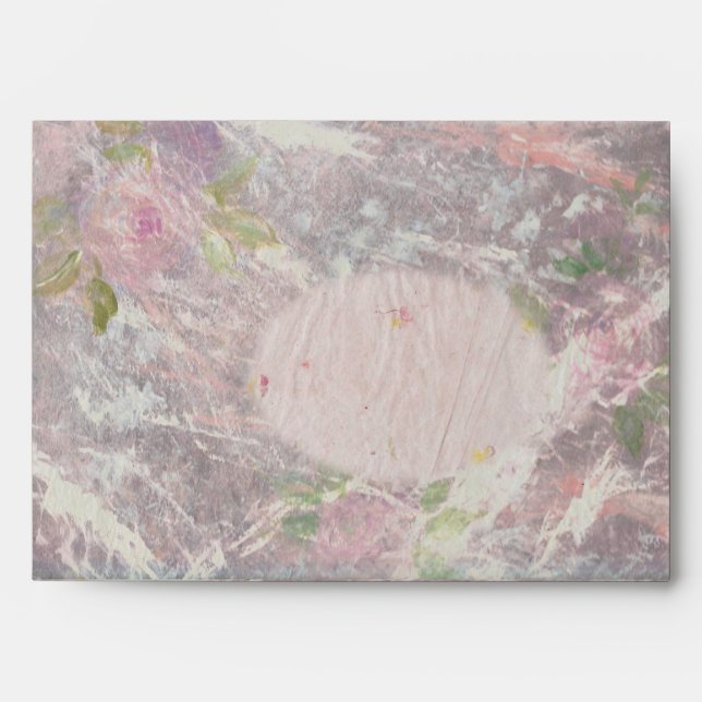 Distress Romantic Pink Roses Envelope (Front)