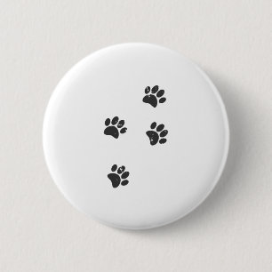 Distresse Dog Paw Tracks Button