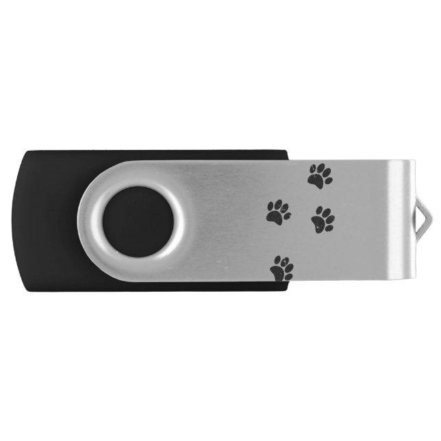 Distresse Dog Paw Tracks Flash Drive (Front)