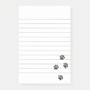 Distresse Dog Paw Tracks Lined Post-it Notes