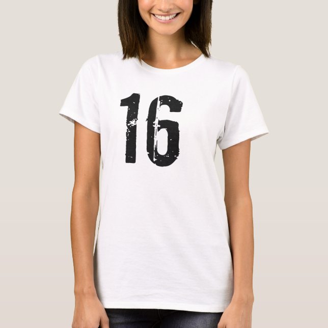 DISTRESSED #16 BIRTHDAY Tees (Front)