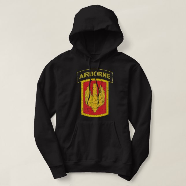 Distressed 18th Field Artillery Brigade  Hoodie (Design Front)