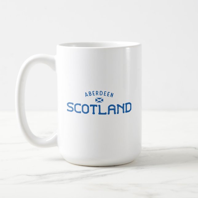 Distressed Aberdeen Scotland Coffee Mug (Left)