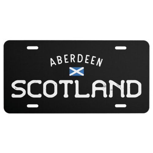 Distressed Aberdeen Scotland License Plate