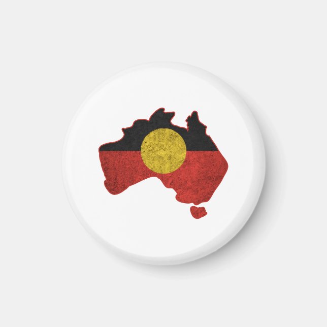 Distressed Aboriginal Flag  Magnet (Front)