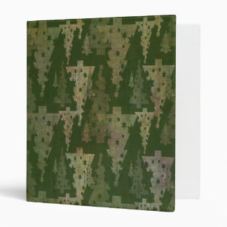 Distressed Abstract Holiday Trees 3 Ring Binder
