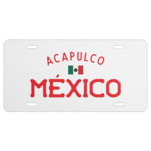 Distressed Acapulco México (Mexico) License Plate