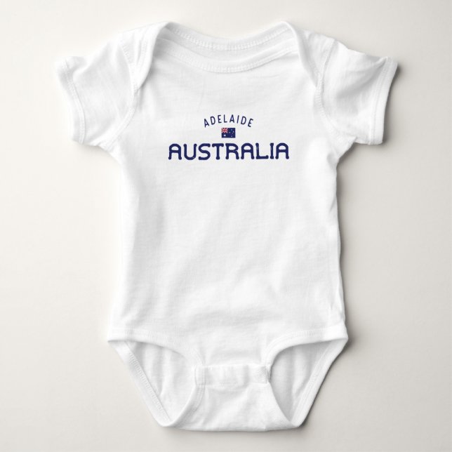 Distressed Adelaide Australia Baby Bodysuit (Front)