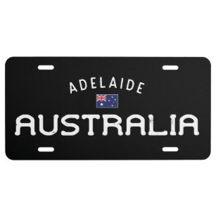 Distressed Adelaide Australia License Plate