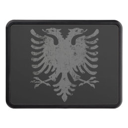 Distressed Albanian Eagle Coat Of Arms Tow Hitch Cover