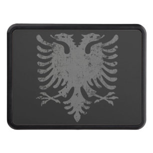 Distressed Albanian Eagle Coat Of Arms Tow Hitch Cover