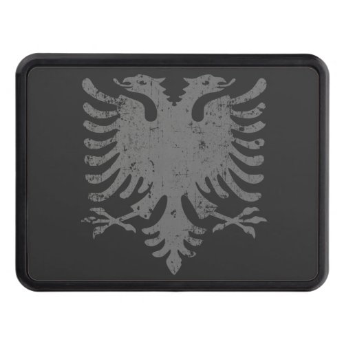 Distressed Albanian Eagle Coat Of Arms Tow Hitch Cover