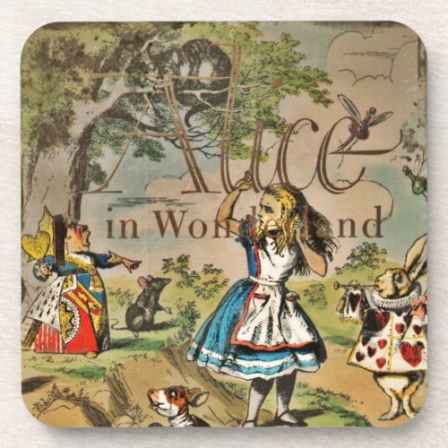 Distressed Alice and Friends Cover Coaster