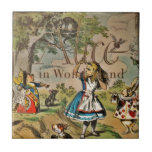 Distressed Alice And Friends Cover Tile at Zazzle
