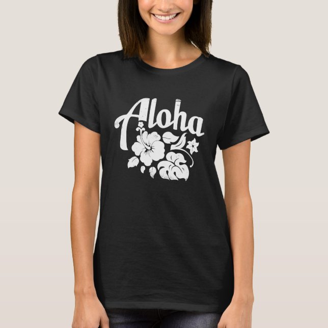 Distressed Aloha Hawaii from the island T-Shirt (Front)