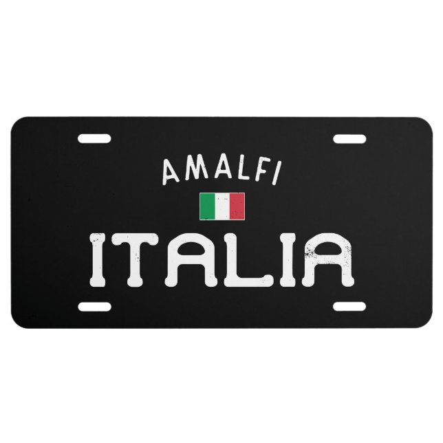 Distressed Amalfi Italia (Italy) License Plate (Front)