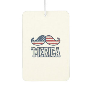 Distressed America Mustache Patriotic Vector Desig Air Freshener