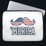 Distressed America Mustache Patriotic Vector Desig Laptop Sleeve<br><div class="desc">Distressed America Mustache Patriotic Vector Design_1</div>