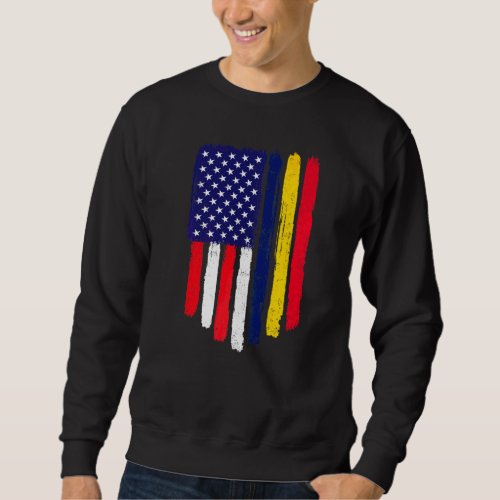 Distressed American Chad Flag Patriotic Sweatshirt
