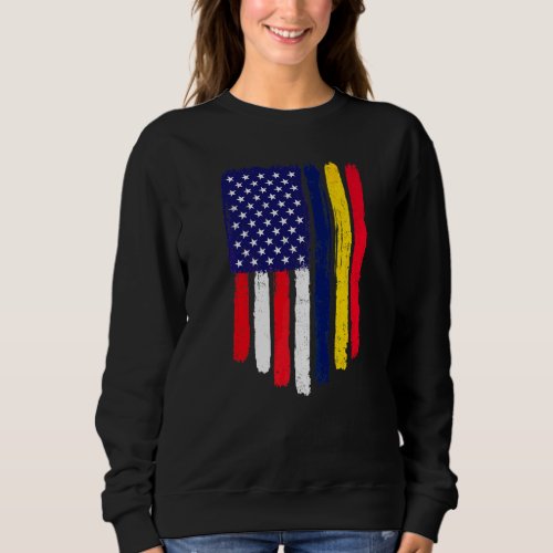 Distressed American Chad Flag Patriotic Sweatshirt