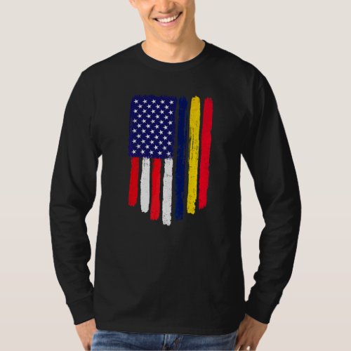 Distressed American Chad Flag Patriotic T_Shirt