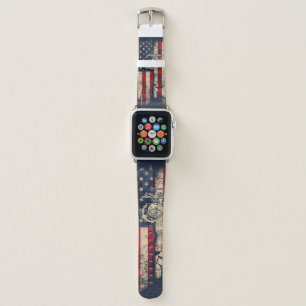 Distressed American Flag Apple Watch Band