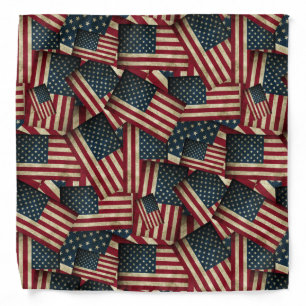 Distressed American Flag Art Bandana