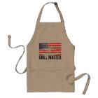 Distressed American flag BBQ apron | Grill master | Zazzle