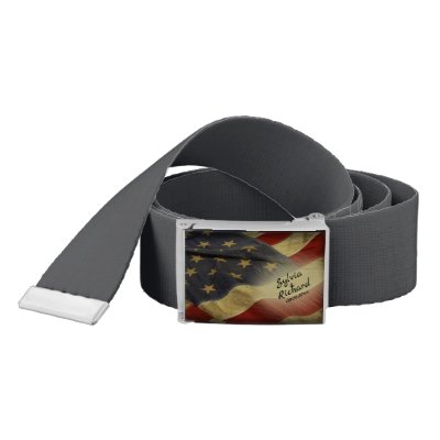 Distressed American Flag  Belt