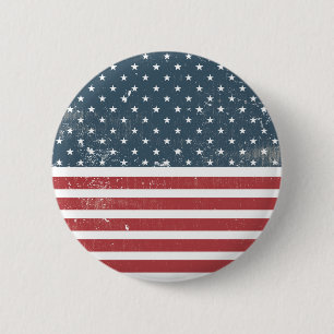 distressed american flag button