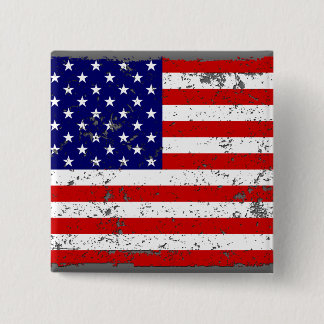 Distressed American Flag Button