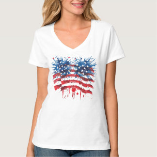 Distressed American Flag Christian Scripture Tee