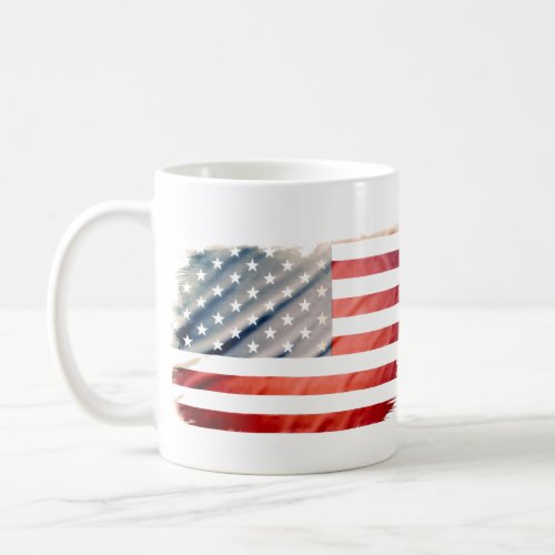 Distressed American Flag Coffee Mug