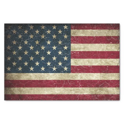 Distressed American Flag Decoupage Paper 