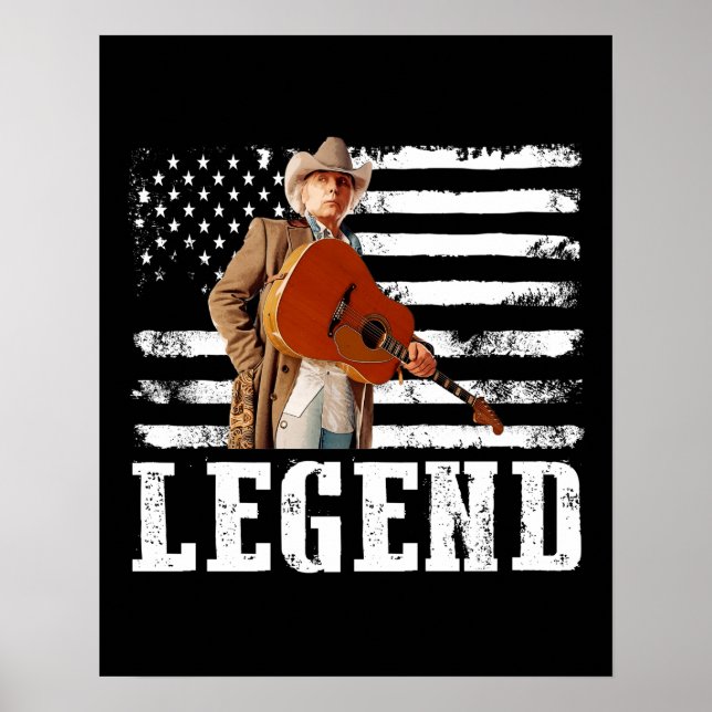 Distressed American Flag Dwight Yoakam Singer.png Poster (Front)
