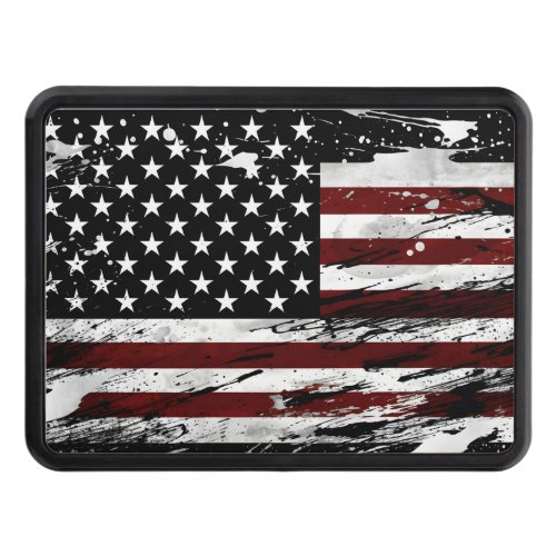 Distressed American flag Hitch Cover