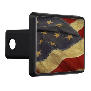 Distressed American Flag Hitch Cover
