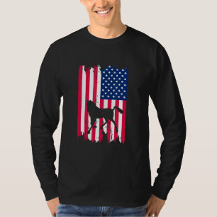 Distressed American Flag Horse T-Shirt