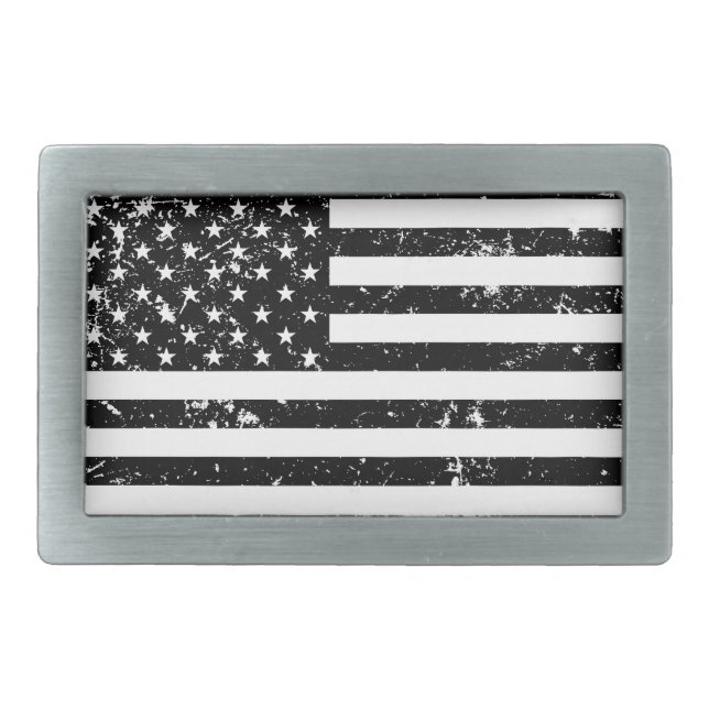 Distressed American Flag II Belt Buckle (Front)