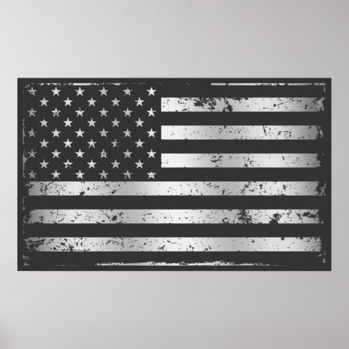 Distressed American Flag II Poster