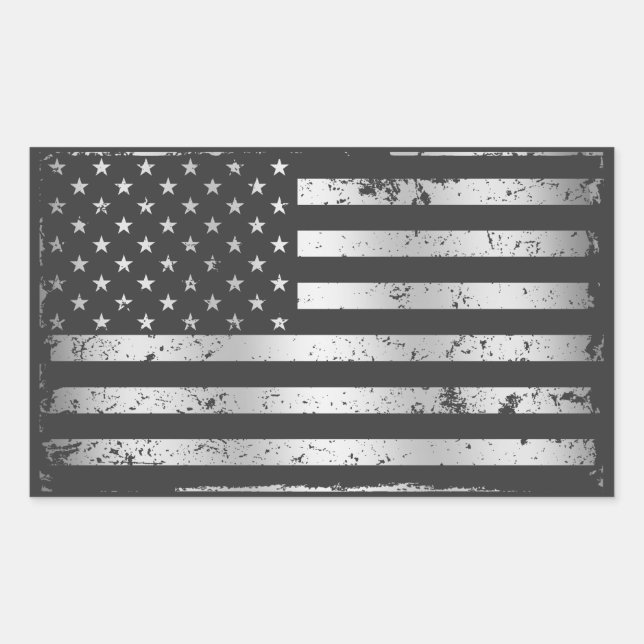 Distressed American Flag II Sticker (Front)