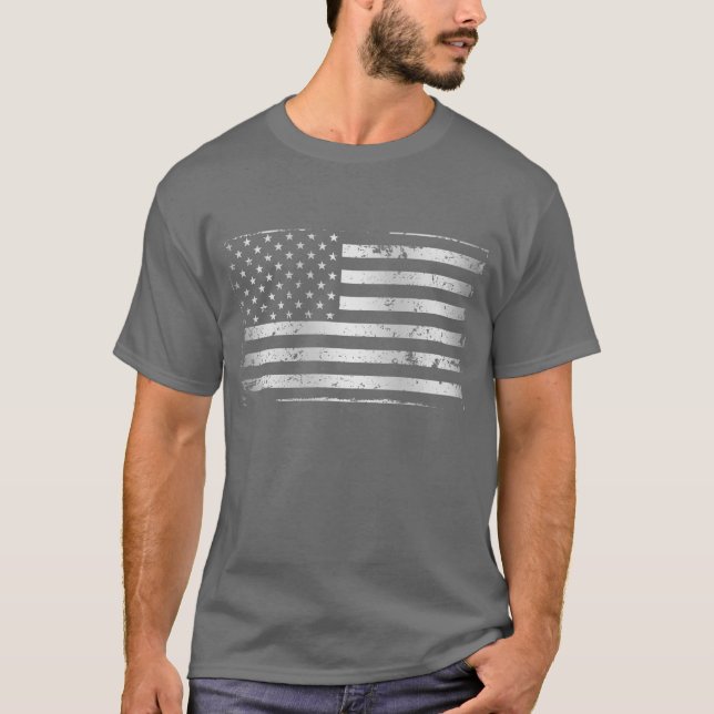 Distressed American Flag II T-Shirt (Front)