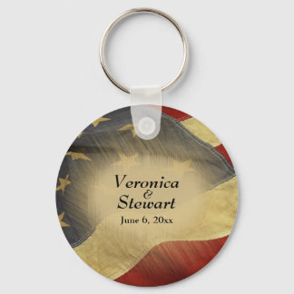 Distressed American Flag Keychain