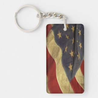 Distressed American Flag Keychain