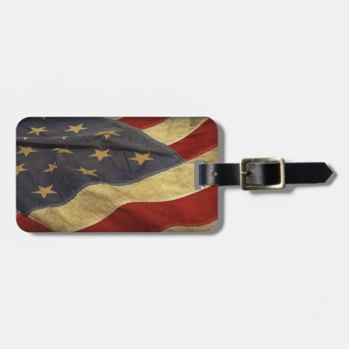 Distressed American Flag Luggage Tag